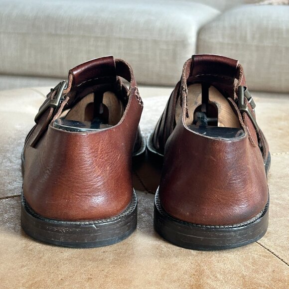 Leather Fisherman Sandals Brown Resort Vacation Italy Made women 9 Tommy Bahama - Picture 6 of 13